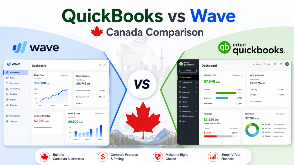 quickbooks vs wave canada comparison